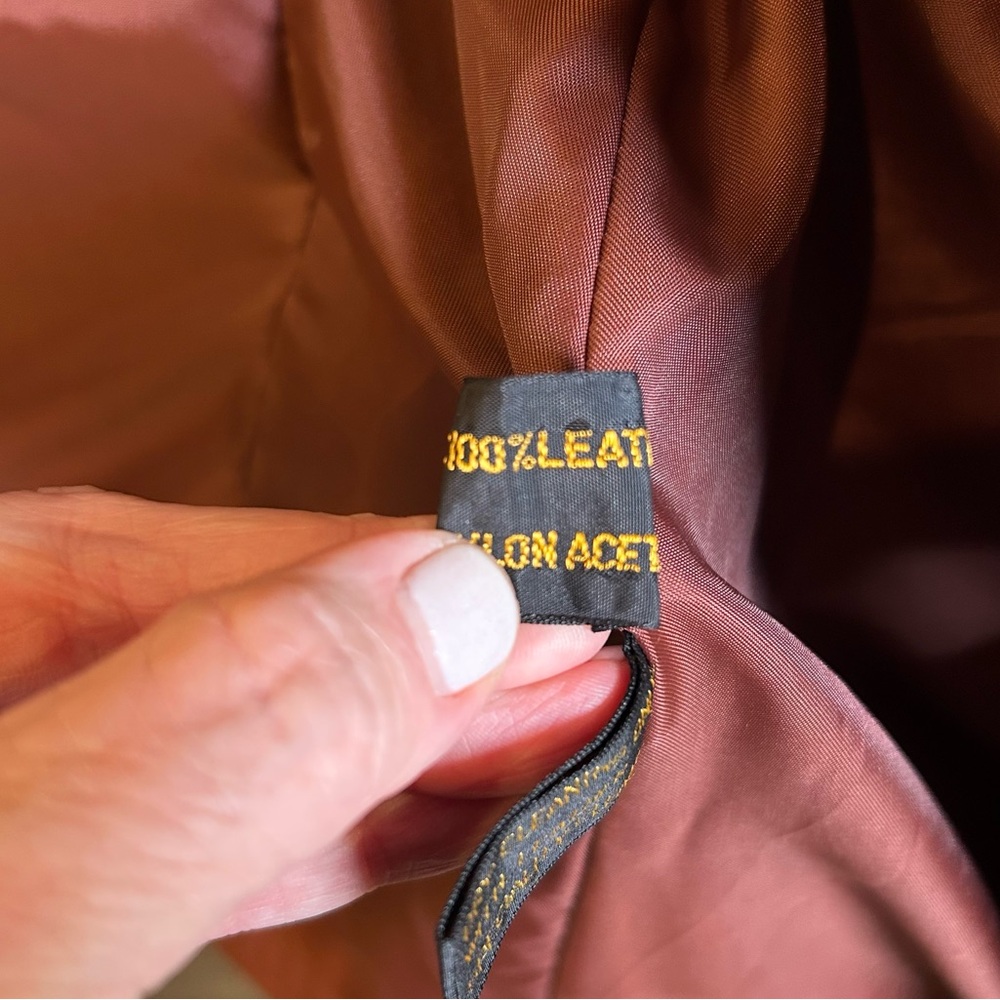 Vintage Leathers by Jeffery Men’s Brown Leather Jacket‎ Size 42 - Picture 12 of 13
